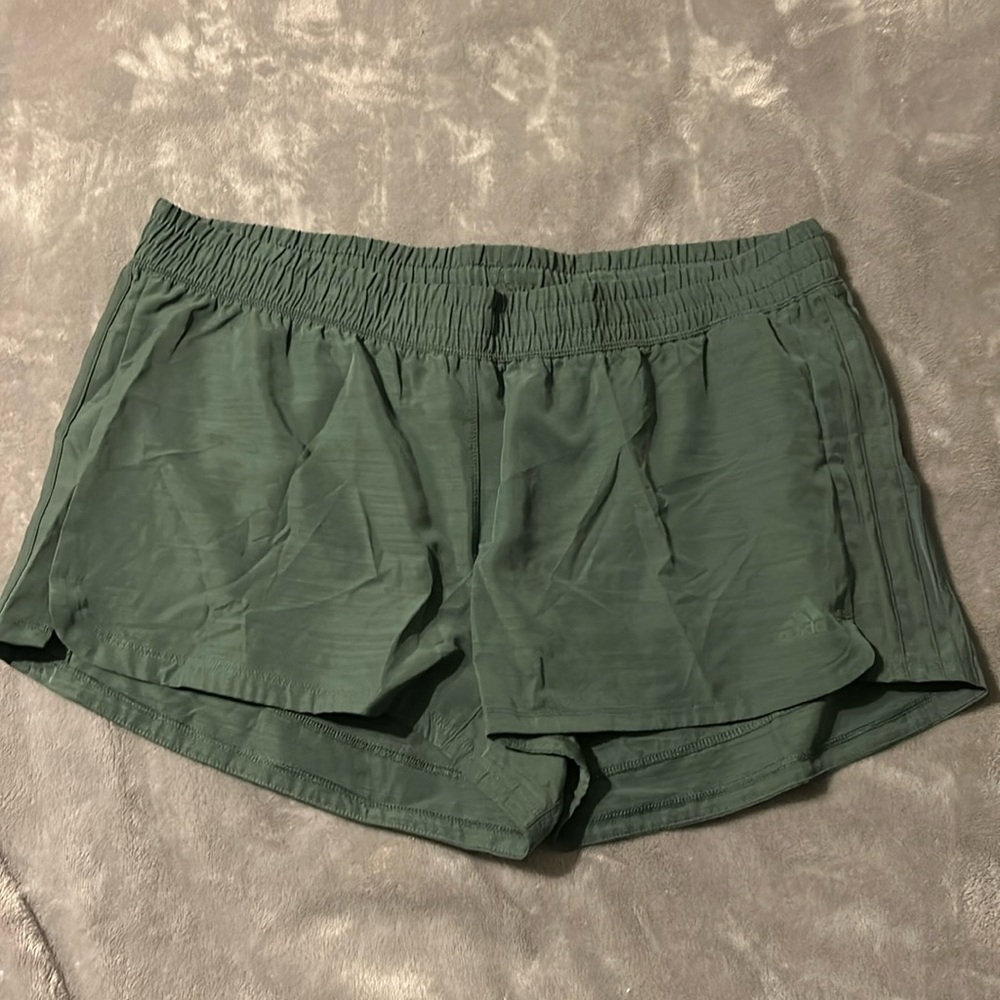 Green Adidas Running Short s 3 stripe unlined Shorts aeroready
